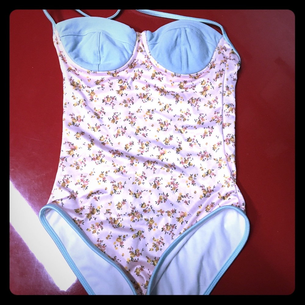 Wildfox one-piece floral swimsuit